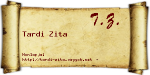 Tardi Zita névjegykártya